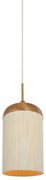 Lampa wisząca w naturalnym kolorze z tekstylnym kloszem ø 27,5 cm Dania – Light &amp; Living