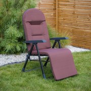 Fotel ogrodowy z podnóżkiem Galaxy Plus Black Edition H047-04PB PATIO