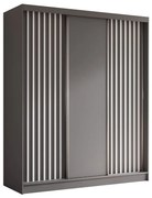 Szafa przesuwna - Lamel 180 cm, szary mat
