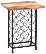 Czarno-naturalny metalowy regał na wino liczba butelek 15 46x56x35,5 cm Ras – Tomasucci