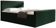 Zielone welurowe łóżko pikowane 5 rozmiarów L2-W14