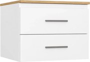Podwieszana szafka na umywalkę biały + dąb artisan 60 cm M5-N91