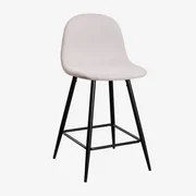 Zestaw 2 Wysokich Stołków Glamm Kremowa & ↑65 Cm & Negro - Sklum