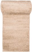 Beżowy jednokolorowy chodnik shaggy na metry S8-D62