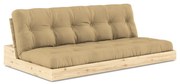 Musztardowa rozkładana sofa 196 cm Base – Karup Design