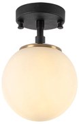 Czarno-biała lampa sufitowa ze szklanym kloszem ø 15 cm Atmaca – Opviq lights