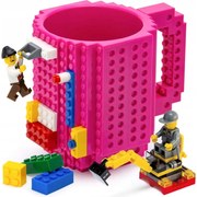 Kubek klockowy duży 350ml + zestaw klocków dla dzieci na zimne i ciepłe