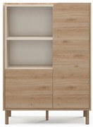 Szafka w dekorze dębu w naturalnym kolorze 90x125x40 cm Monza – Marckeric