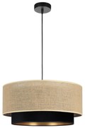 Żyrandol na lince SARTA 1xE27/60W/230V czarny/juta
