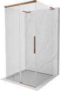 Mexen Rox-3S L kabina prysznicowa 3-ścienna rozsuwana 110 x 110 cm, transparent, różowe złoto - 8C2L-110-110-60-00-3S