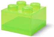 Zielony plastikowy pojemnik dziecięcy 25x25x18 cm – LEGO®