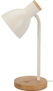 Lampka na biurko w skandynawskim stylu, drewniana podstawa, 14 x 36 cm