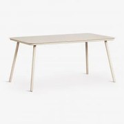 Prostokątny Stół Jadalniany 160x90 Cm Ze Szkła Arhiza Kremowa Tapioca - Sklum