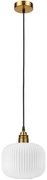 Lampa wisząca na przewodzie HECTOR 1xE27/15W/230V biała/mosiądz śr. 20 cm