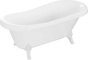 Mexen Retro wanna wolnostojąca 150 x 73 cm, biała, nogi białe - 53251507300-20