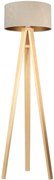 Lampa stojąca HOME 40 beżowa/złota/sosna BPS KONCEPT