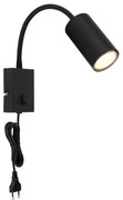 Globo 57911WB - Lampa ścienna ROBBY 1xGU10/25W/230V czarna, elastyczna