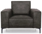 Antracytowy fotel z imitacji skóry Scandic Copenhagen Preston