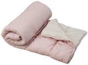 Całoroczna pikowana kołdra 140x200 cm z włókna pustego, różowa