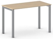 Biurko PRIMO SQUARE, 120x60 cm, szaro-srebrna podstawa, buk