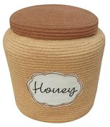 Jasnobrązowy tekstylny dziecięcy kosz na zabawki ø 28x27 cm Honey Pot – Lorena Canals