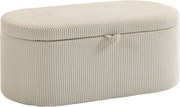 HOMCOM Tapicerowana skrzynia do przechowywania, wyściełane siedzisko, ławka na końcu łóżka, 105 x 51 x 49 cm, Beżowa | Aosom PL