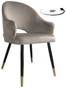 Krzesło obrotowe Velvet podstawa czarno-złota MG09
