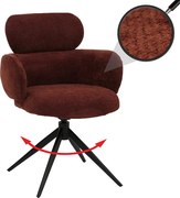 Krzesło do jadalni MCW-O77,  czerwono-brązowe