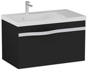 Szafka pod umywalkę VOG 69 cm czarny mat z uchwytem stalowym KROFAM