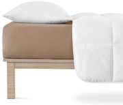 Brązowe dżersejowe prześcieradło z gumką 200x220 cm Boxspring – Andrea Simone