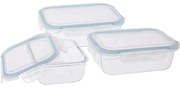 Szklane pojemniki na żywność z pokrywkami, 3 sztuki
