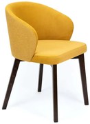 Welurowe żółte krzesło N2-T86
