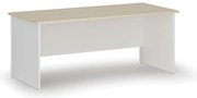 Biurko PRIMO WHITE, 180x80 cm, biały/brzoza