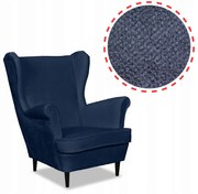 Fotel uszak Bella granat welur plusz Family Meble
