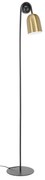 Lampa stojąca w czarno-złotym kolorze z metalowym kloszem (wysokość 180 cm) Natsumi – Kave Home