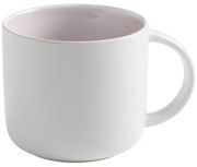 Biały kubek porcelanowy z różowym wnętrzem Maxwell &amp; Williams Tint, 440 ml