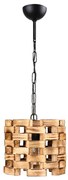 Naturalna lampa wisząca z drewnianym kloszem ø 20 cm Match – Squid Lighting