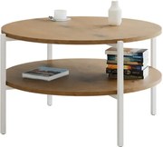 Stolik kawowy na metalowych nogach dąb lancelot A4-K65