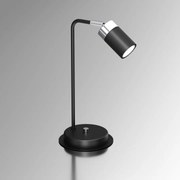 Lampka nocna JOKER BLACK/CHROME 1xGU10, na biurko, czarna