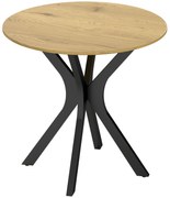 HOMCOM Stół do jadalni Stół kuchenny Okrągły stół, Nowoczesny design, 78 cm x 78 cm x 75 cm, Naturalne drewno