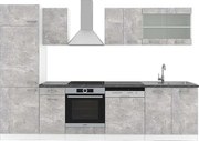 Aneks kuchenny beton/biały 300x60x81.6 r-line