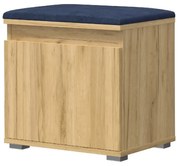 Szafka na buty z siedziskiem SINGAPUR 50 dąb craft/granatowa MEBLOWA 1