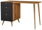 Biurko z szufladami w stylu skandynawskim dąb craft + czarny R6-P99