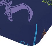 Niebieskie prześcieradło dziecięce jednoosobowe z gumką 90x190 cm Prehistoric Dinosaurs – Catherine Lansfield