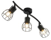 Nowoczesny Plafon / Reflektorek / Spot / Spotow / Lampy sufitowe czarny 63 cm 3-punktowy regulowany - Botu Nowoczesny Oswietlenie wewnetrzne