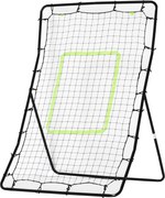 HOMCOM Rebounder bramka do piłki nożnej z siatką odbijającą Stalowa konstrukcja do treningu precyzji i odbioru Czarna 75x126 cm | Aosom PL