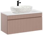 Szafka pod umywalkę nablatową ICONIC ROSE 82 100cm różowa COMAD