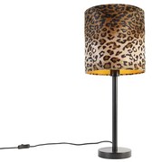 Nowoczesna lampa stołowa czarna z lampą w stylu lamparta 25 cm - Simplo Nowoczesny Oswietlenie wewnetrzne