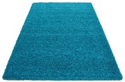 Dywan shaggy jednokolorowy turkusowy 60 cm x 110 cm