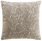 Ozdobna poduszka, żakardowy wzór liści,40 x 40 cm